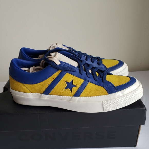 Converse one star academy ox. Lemon/midnight lake. Size M8.5W10.5 - Picture 1 of 7